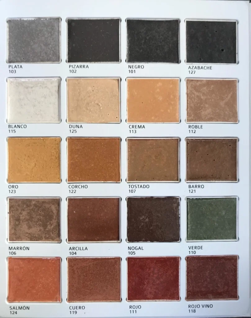 colore y texturas para aplicar el hormigón impreso