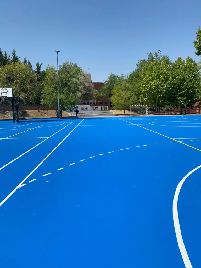Cancha deportiva multiuso de colegio, realizado por epoxtan