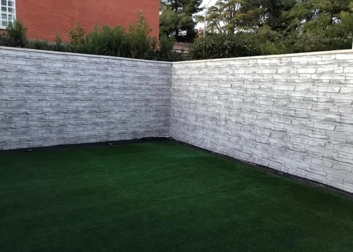 pavimento de hormigón impreso en vertical